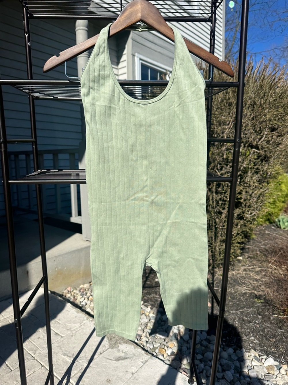 Women’s One-Piece Halter Romper in Light Green